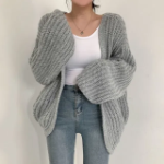 HUEY Hacci Wholegarment Balloon Dolman Bolero