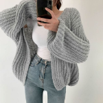 HUEY Hacci Wholegarment Balloon Dolman Bolero