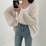 HUEY Hacci Wholegarment Balloon Dolman Bolero