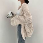 HUEY Hacci Wholegarment Balloon Dolman Bolero