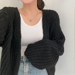 HUEY Hacci Wholegarment Balloon Dolman Bolero