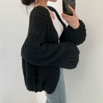HUEY Hacci Wholegarment Balloon Dolman Bolero