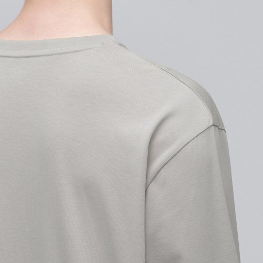 Supima Relaxed Crew Neck Long Sleeve T-Shirt [Mushroom]