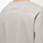 [Premium] Silket Relaxed Crew Neck Long Sleeve T-Shirt [Dusty Cream]