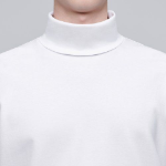 Relaxed Turtleneck Long Sleeve T-Shirt [White]