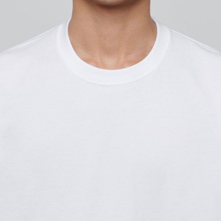 Heavyweight Relaxed Crew Neck Long Sleeve T-Shirt [White]