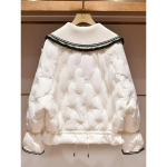 White Duck Down Ribbon Puffer