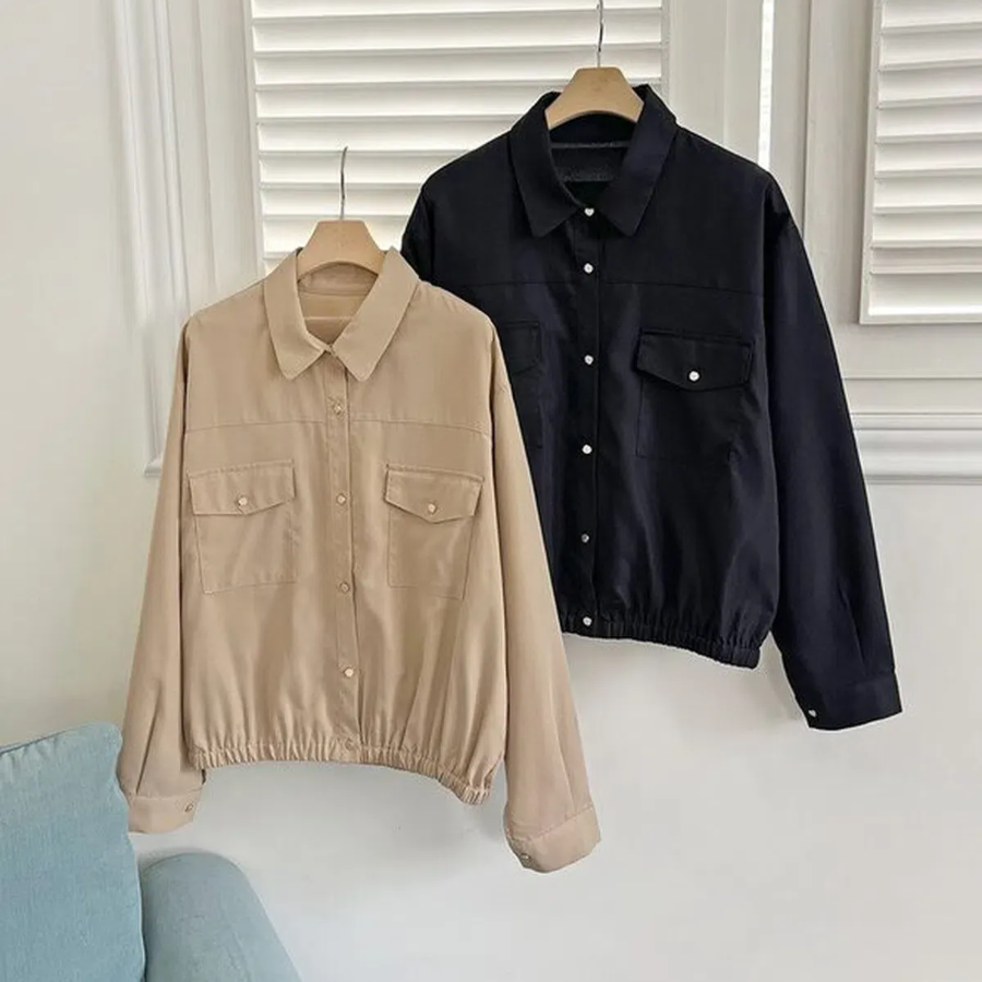 Cotton Pocket Banding Shirt Jacket