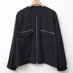No Collar Nylon Windbreaker