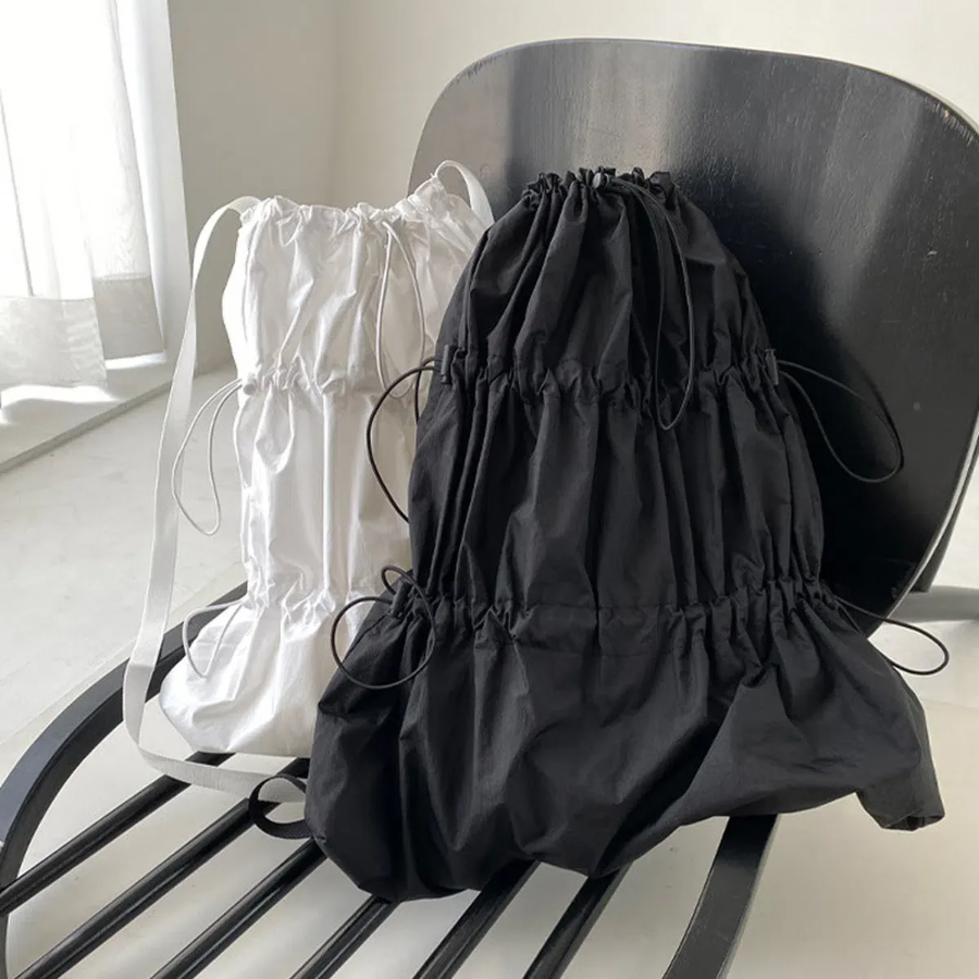 String Crinkle Y2K Shoulder Bag — трендовая сумка в стиле Y2K с эффектом барслака