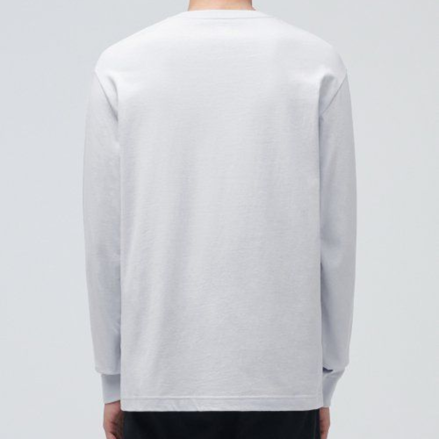 Crew Neck Long Sleeve T-Shirt [Ash Gray]