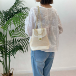 High-Quality Rattan Chain Mini Backpack — плетёный акцент с городским шиком