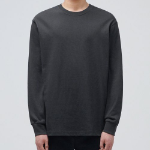 Cooltandard Crew Neck Long Sleeve T-shirt [Dark Gray]