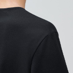 Cooltandard Ponte Crew Neck Long Sleeve T-shirt [Black]