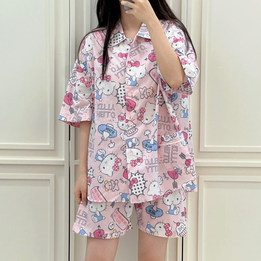 MILK KITTY Short Sleeve Pyjama Set