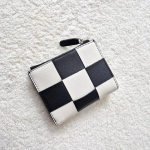 Genuine Leather Block Checker Zip Wallet — стиль и надёжность в одном формате