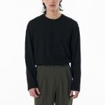 Cooltandard Crew Neck Long Sleeve T-shirt [Black]