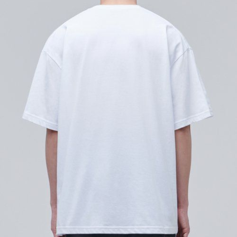 Cooltandard Oversized Crew Neck Short Sleeve T-shirt [White]