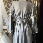 Gongju Deep Gray Frill Lace Homewear Dress