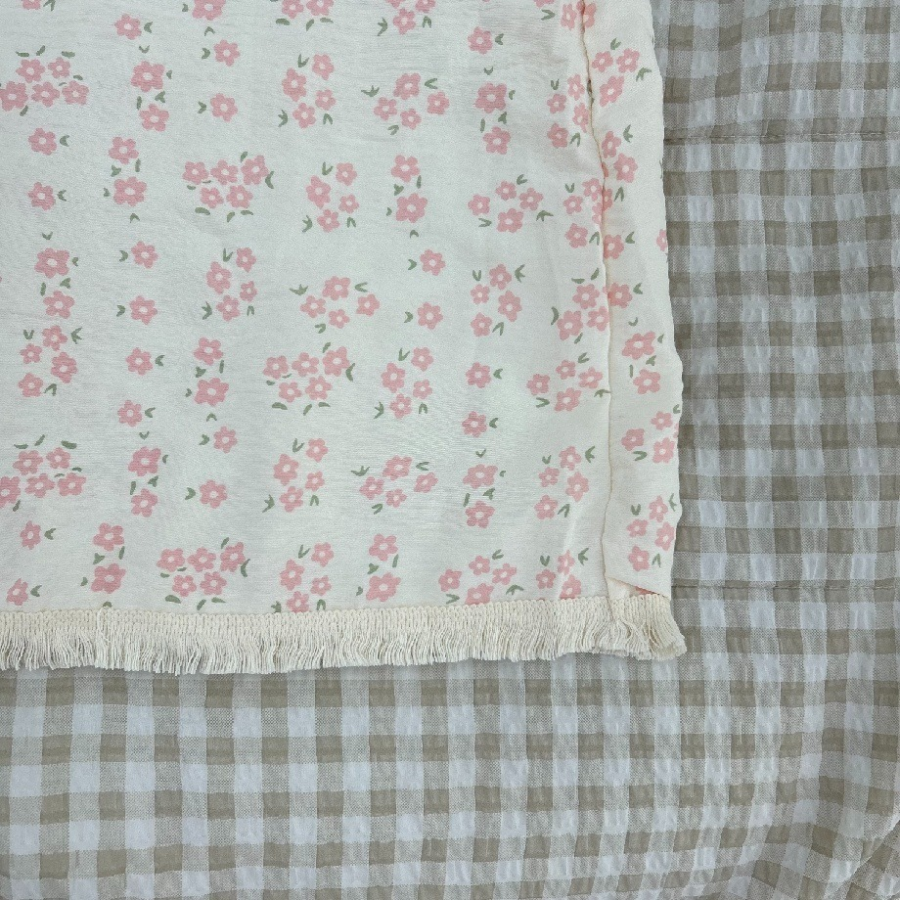 Cute Puff Sleeve Flower Pajama Dress