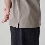 [Cooltandard] Relaxed Fit Piqué Polo Shirt [Dusty Beige]