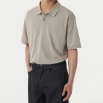 [Cooltandard] Relaxed Fit Piqué Polo Shirt [Grayish Beige]
