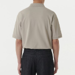 [Cooltandard] Relaxed Fit Piqué Polo Shirt [Grayish Beige]