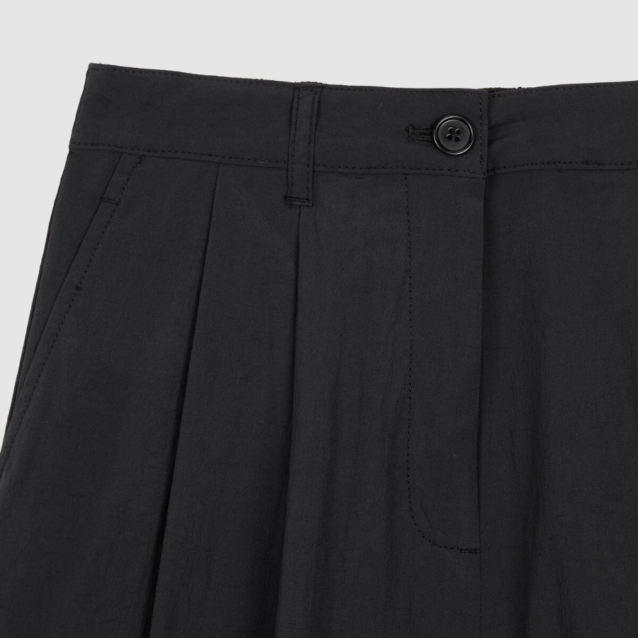 JAJU Full Seersucker Skirt (Black) — элегантность и комфорт в классическом черном