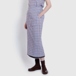 JAJU Check Skirt (Dark Blue) — классика в клетку с современным акцентом