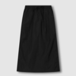 JAJU Seersucker H-line Skirt (Black) — лаконичность и структура для повседневной элегантности