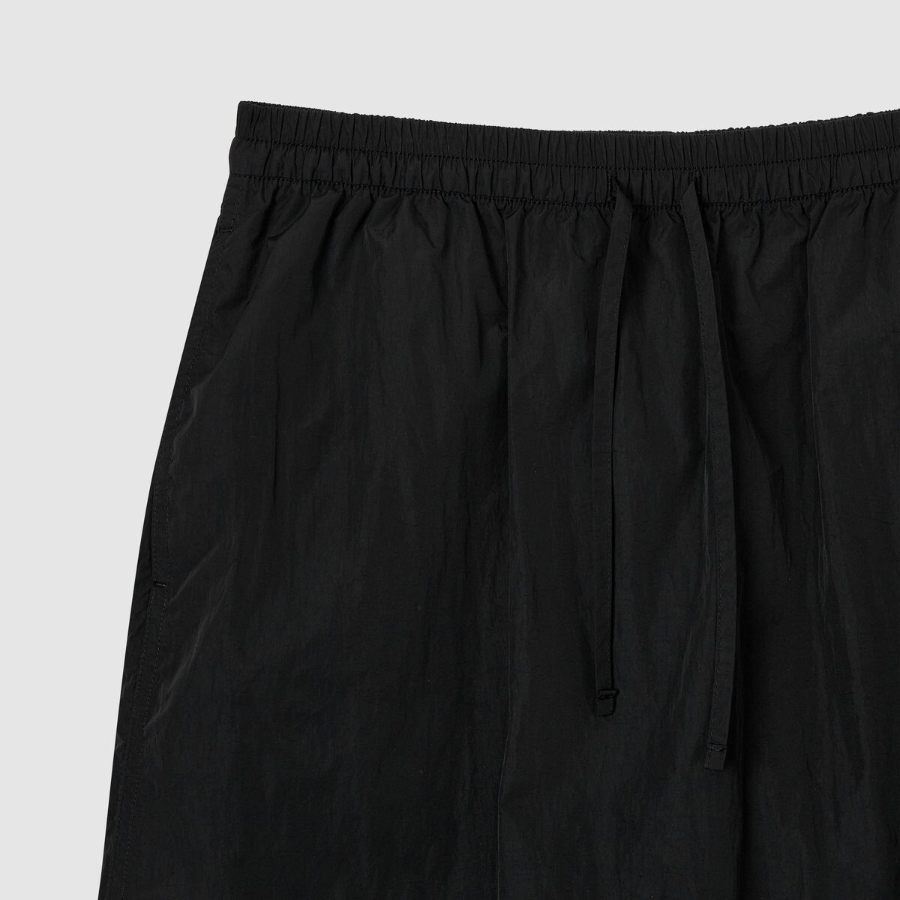 JAJU Seersucker H-line Skirt (Black) — лаконичность и структура для повседневной элегантности