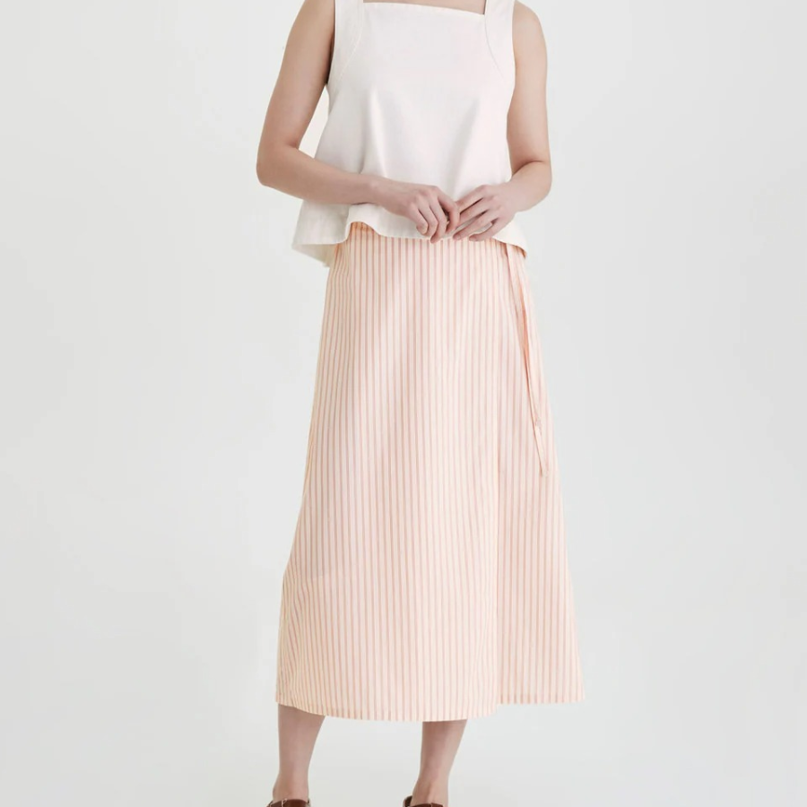 JAJU Light Cotton Wrap Skirt (Dark Pink) — яркость и лёгкость в каждом движении