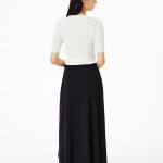 JAJU Pleated Long Skirt (Black) — лёгкость движения в классическом исполнении