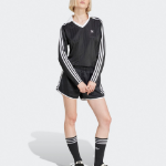 Adidas Adicolor Football Jacquard V-Neck Long Sleeve Polo Shirt