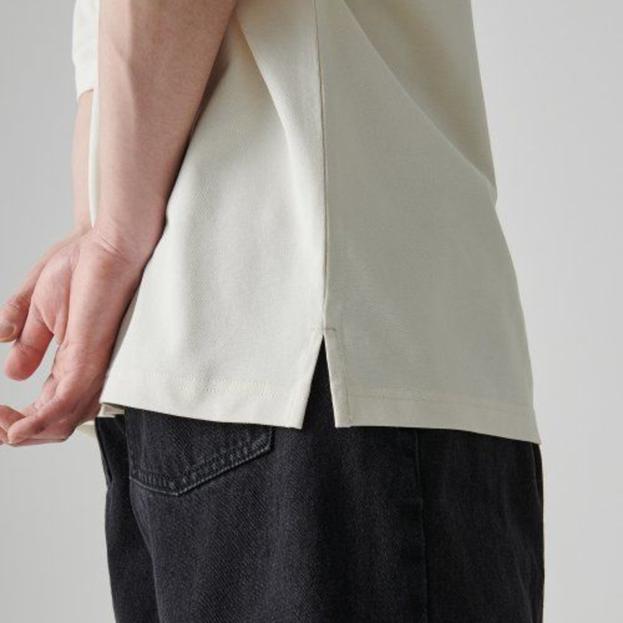 [Cooltandard] Oversize Piqué Polo Shirt [Cream]