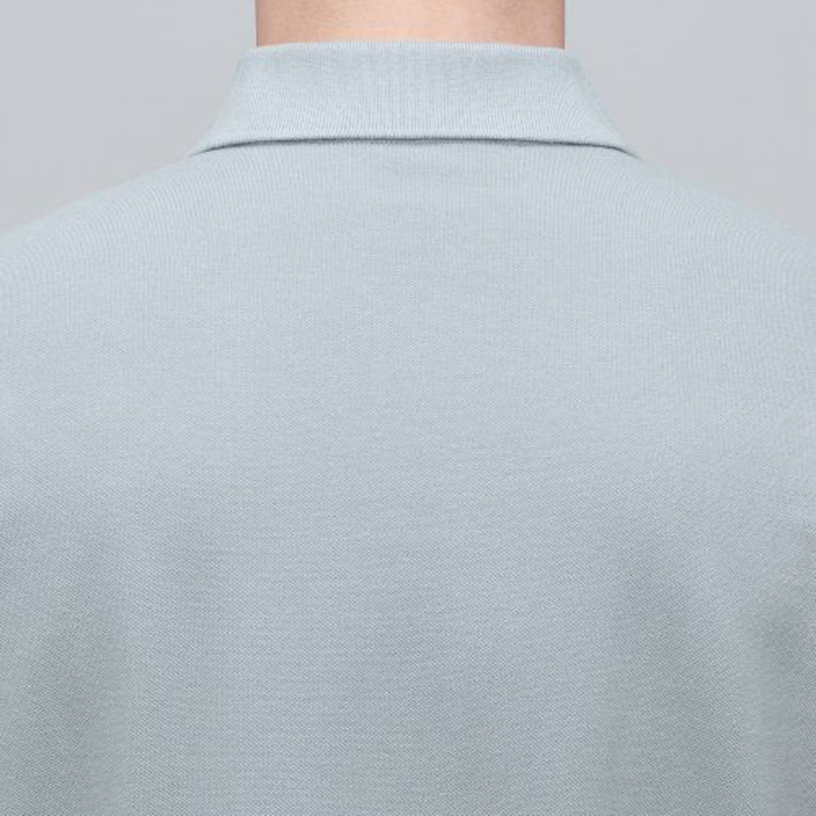 Basic Piqué Polo Shirt [Light Grey]