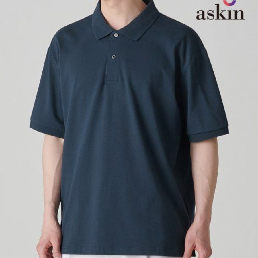 [Cooltandard] Relax Fit Piqué Polo Shirt [Turquoise]
