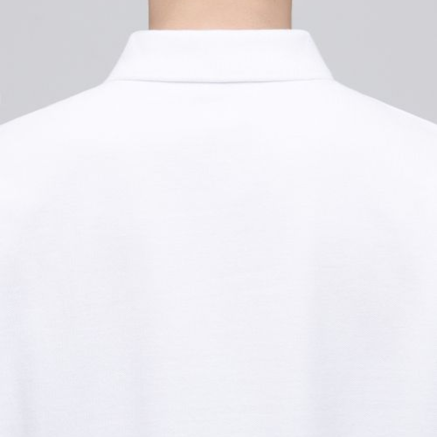 Relax Fit Piqué Polo Shirt [White]