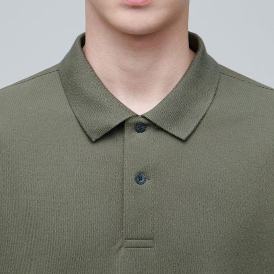 [Cool Standard] Piqué Polo Shirt [Khaki Grey]