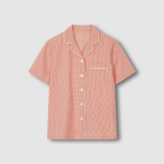 JAJU Seersucker Check 3/4 Pajama Set (Light Orange) — лёгкость, которая создаёт настроение уюта