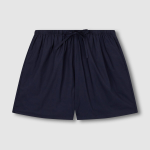 JAJU 60's Cotton Shirring Sleeveless Pajama Set (Navy) — комфорт и стиль в домашнем исполнении