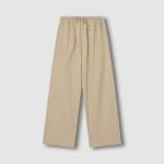 JAJU Cotton Stripe Sleeveless Pajama Set (Dark Beige) — домашний комфорт в минималистичном стиле