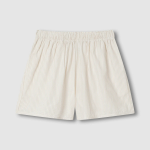 JAJU Seersucker Shirring Short-Sleeve Pajama Set (Light Beige) — лёгкость и комфорт в жаркие дни