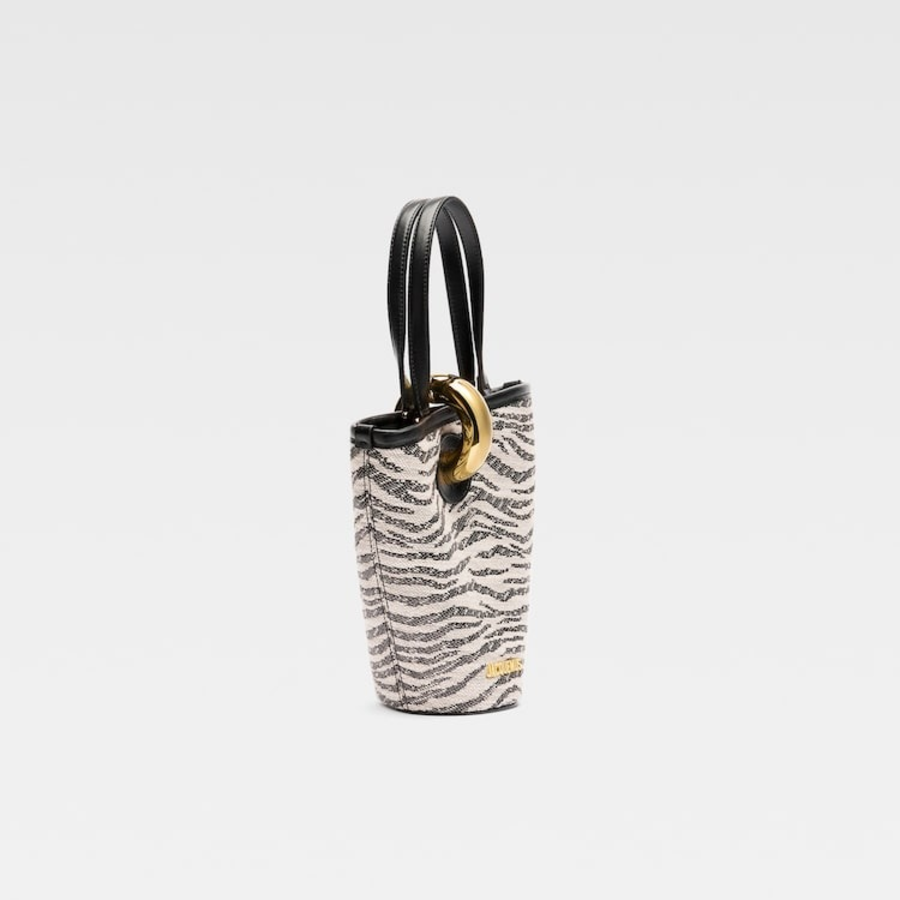 JACQUEMUS Le Petit Bambola - Black And White Zebra