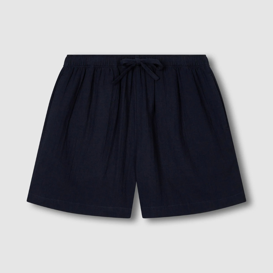 JAJU Summer Double Cotton 3-Piece Pajama Set (Navy) — лёгкость и комфорт на каждый вечер