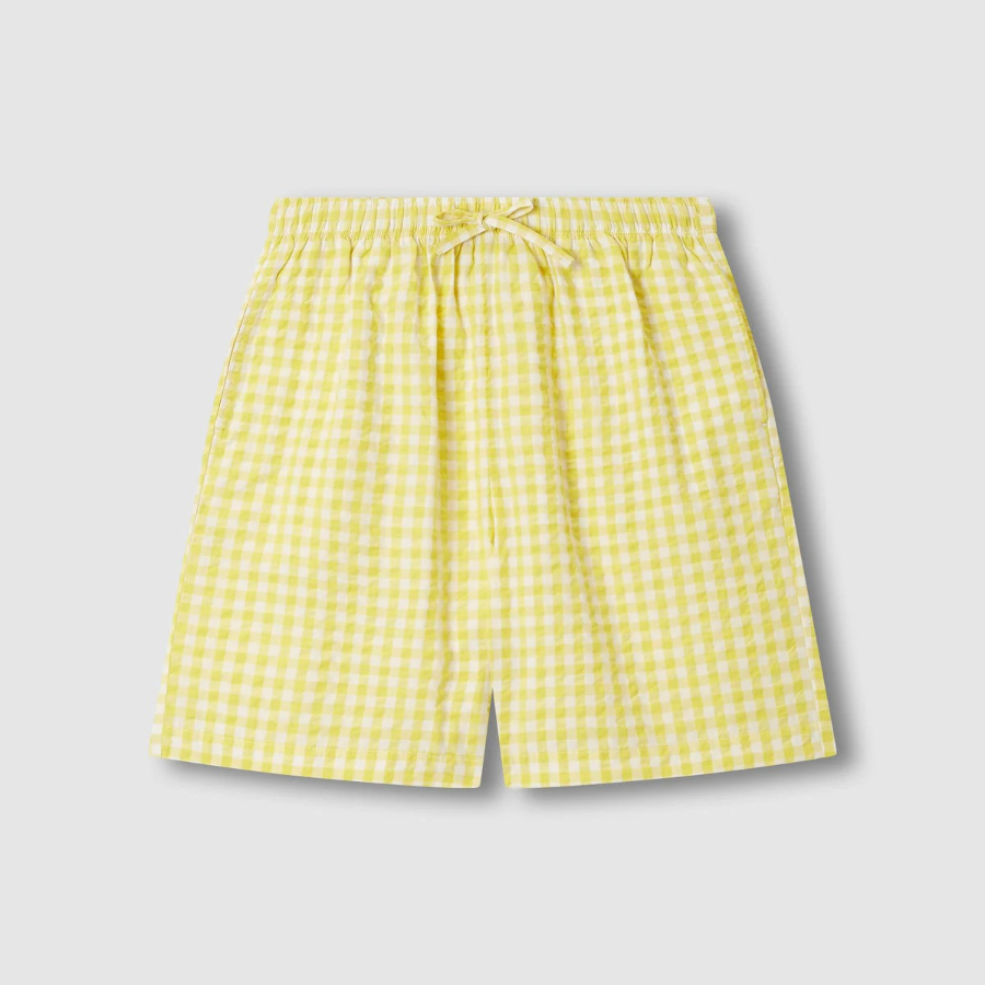 JAJU Seersucker 5-Part Pajama Set (Yellow) — лёгкость и прохлада для летних ночей