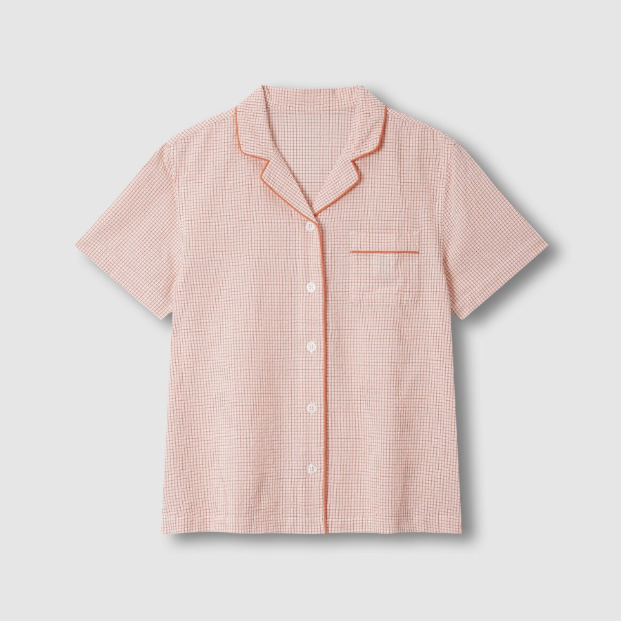 JAJU Cotton Rayon 3-Piece Pajama Set (Light Orange) — мягкость и лёгкость для летнего сна