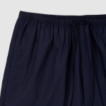 JAJU 60s Cotton Shirred 3-Part Pajama Pants (Navy) — удобство и стиль для домашнего отдыха