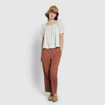 JAJU Eyelet Short Sleeve Pajama Shirt (Ivory) — изящность и комфорт для вашего отдыха