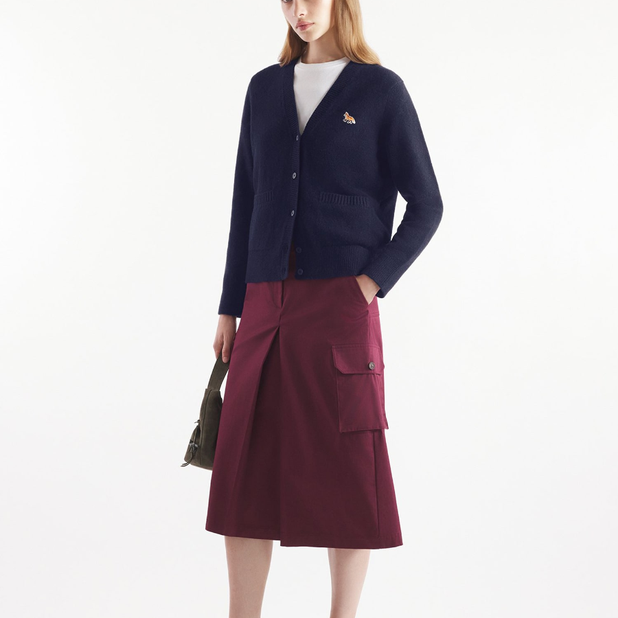 Maison Kitsune Women Baby Fox Patch Boxy Cardigan